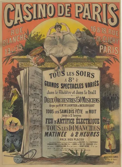 Casino De Paris Rue Blanche 13 Et 15 16 18 Rue De Clichy Paris