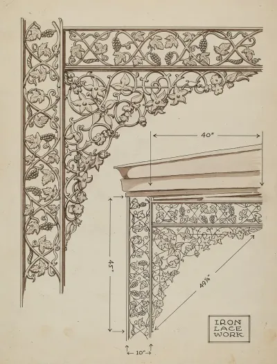 Cast Iron Balcony Rail 18
