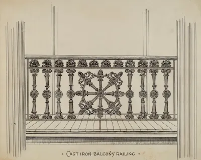 Cast Iron Balcony Rail 7