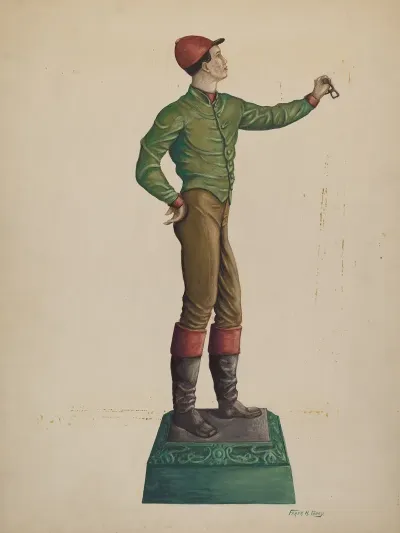 Cast Iron Jockey Hitching Post