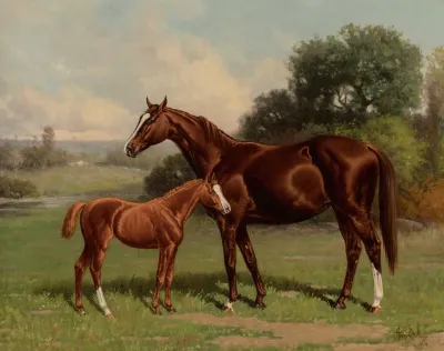 Castalia And Colt By Uncas