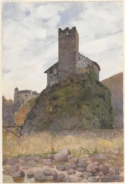 Castel Novale Tower And View Of Castel Runcolo In Bolzano