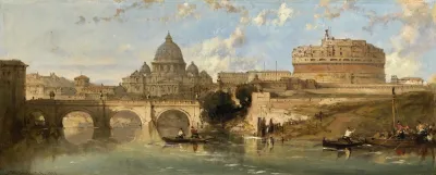 Castle And Bridge Of St Angelo Rome