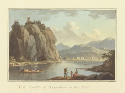 Castle Of Schrecstein On The Elbe