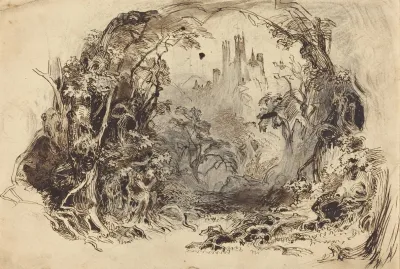Castle On A Hill Set For Sleeping Beauty And The Beast