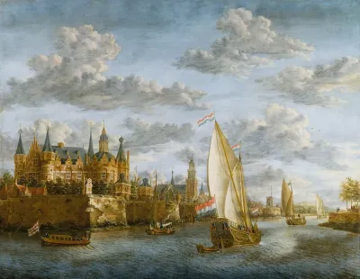 Castle On A River In Holland