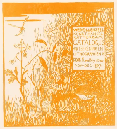 Catalogusomslag Met Pad En Libelle