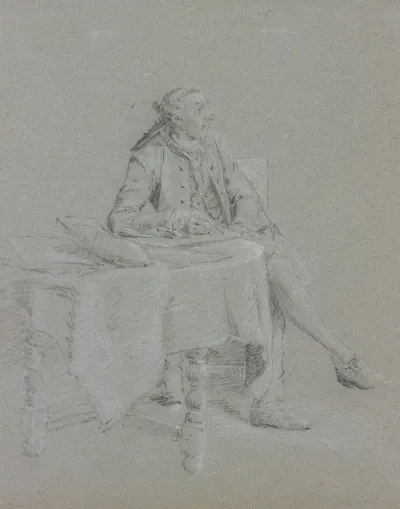 Cavalier Sitting At The Table