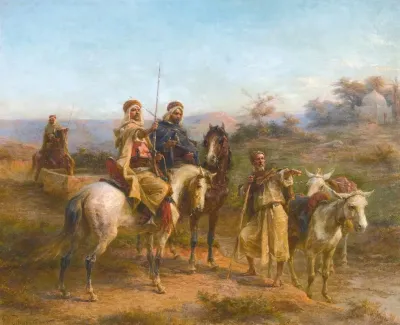 Cavaliers Dans Le Desert