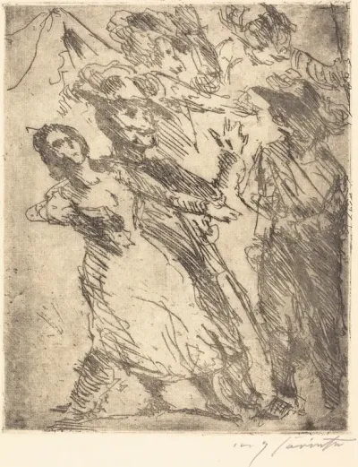 Cavaliers With A Woman Probably 1923