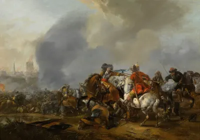 Cavalry Attacking Infantry