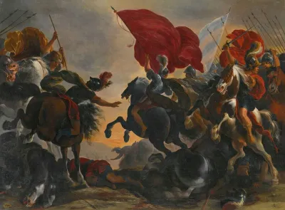 Cavalry Battle Scene