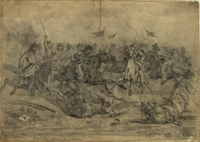 Cavalry Charge Near Brandy Station Va