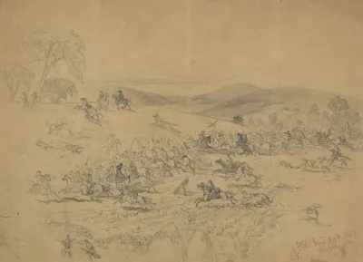 Cavalry Fight Near Aldie Va During The March To Gettysburg