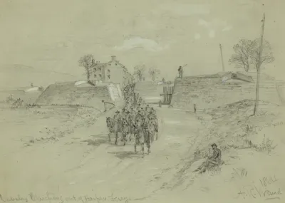 Cavalry Marching Out Of Harpers Ferry