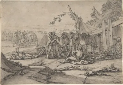 Cavalry Men At Rest