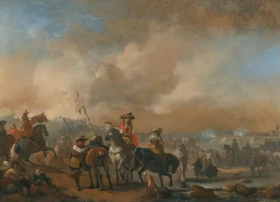 Cavalry On The Move A Fortification Under Siege Beyond