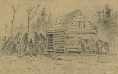Cavalry Outpost Near Potomac Creek Daybreak On A Cold Morning