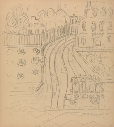 Cave Of The Golden Calf City Street With Omnibus