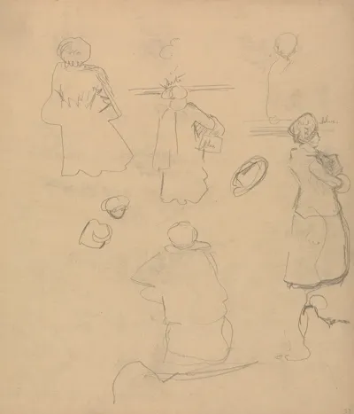 Cave Of The Golden Calf Studies Of A Woman In A Coat And Hat