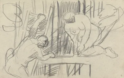 Cave Of The Golden Calf Study Of A Tree House With Primitive People