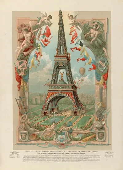Ce Que Sera La Tour Eiffel La Grande Attraction De Lexposition Universelle De Paris 1889