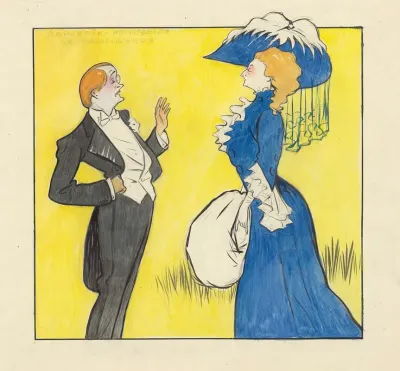 Cecile Sorel Et Charles Le Bargy Dans Le Demi Monde De Alexandre Dumas Fils