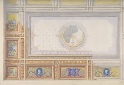 Ceiling Design For Bedroom Of Duchesse De Newcastle Hotel Of Madame Hope