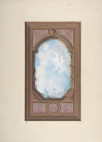 Ceiling Design For Salon Dentree Hotel De Monsieur De Juigne Paris