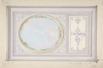 Ceiling Design For The Petit Salon Of The Duchess Of Newcastle Hotel Hope