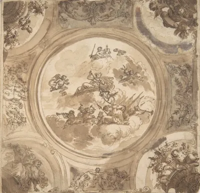 Ceiling Design With An Allegory Of Victory