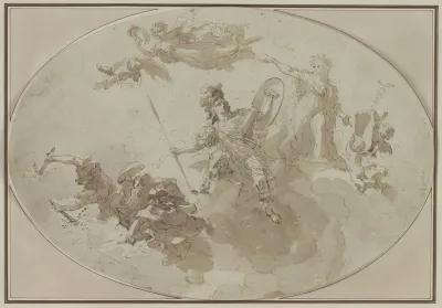 Ceiling Study Allegory Of Peace And War