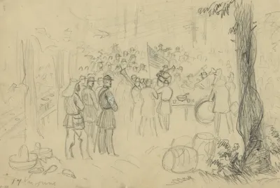 Celebration Of The Battle Of Bunker Hill Near The Camp Of The 5th Mass