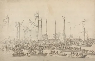 Celebration On The Thames Near Whitehall