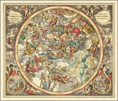 Celestial Chart Representing The Constellations According To Christian Symbolism