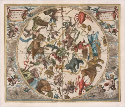 Celestial Map Haemisphaerium Stellatum Boreale Antiquum