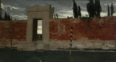 Cemetery In Venice Sketch