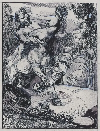Centaur Abducting A Woman