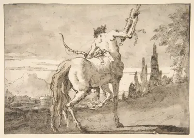 Centaur Holding Up A Quiver