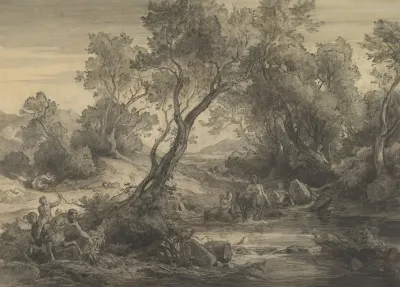 Centaurs At A Pond