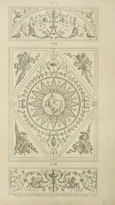Center Design Of Twelve Leafed Floral Shape With Central Design Of Classical Soldier