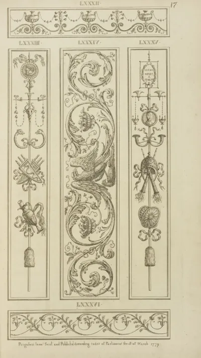 Central Ornamental Design Of Eagle With Vegetal Shapes