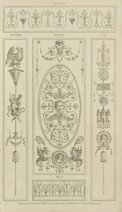 Central Ornamental Design Of Womans Face With Vegetal Shapes