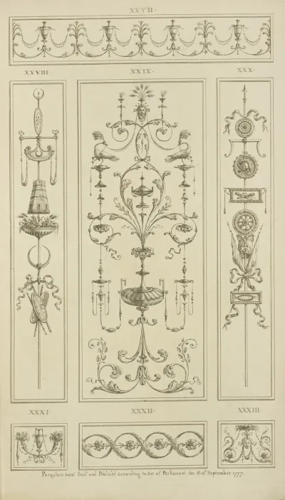 Central Ornamental Design With Birds Faces And Vegetal Shapes