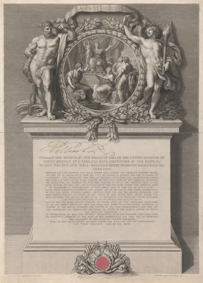 Certificate Of The Royal Academy Of Arts Appointing Henry Perronet Briggs To Be An Associate November 7 1825