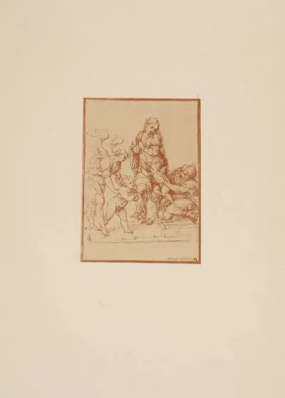 Cesare Da Sesto Drawing Of The Holy Family