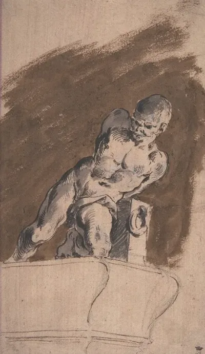Chained Nude Prisoner After Pietro Tacca