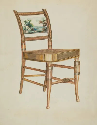 Chair With Hudson River Scenes
