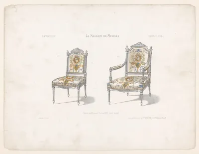 Chaise Et Fauteuil Louis Xvi Bois Laque