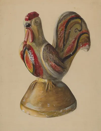 Chalkware Rooster 4